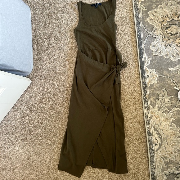 French Connection Dresses & Skirts - French Connection Asymmetrical Olive Dress